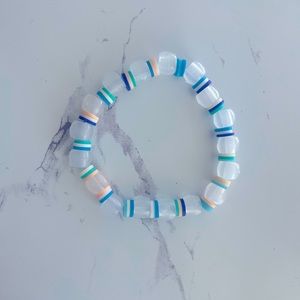 Handmade Color changing clay beaded ring.